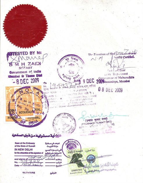 Kuwait certificate attesation